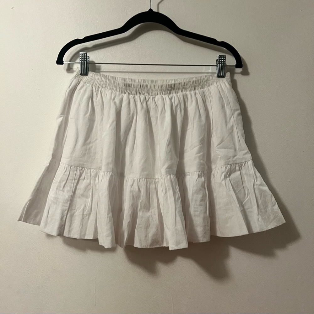 White bubble hem Skirt